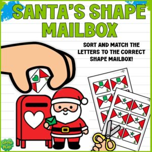 Christmas | Santa's Mailbox Shape Sorting | Matching | Math | No Prep | Pre-K & Kindergarten