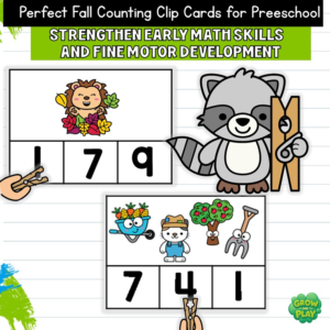 Fall / Autumn | Counting Mats & Number Recognition 1–20 | Math | Low Prep | Pre-K & Kindergarten