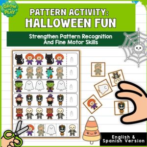 Halloween | Pattern Activities 20 Worksheets | No Prep | Math Centers | Pre-K & Kindergarten