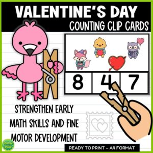 Valentine’s Day | Counting Mats 1–20 | Number Recognition | No Prep | Pre-K & Kindergarten