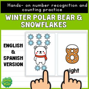 Winter | Polar Bear Counting Mats 1–10 | Math Centers | No Prep | Pre-K & Kindergarten